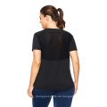 2021 Hochwertige atmungsaktive Fitnessstudio-Fitnessstudio-Frauen Kurzärmel-Mesh Yoga Top Workout Fitness Fitnesssport T-Shirt